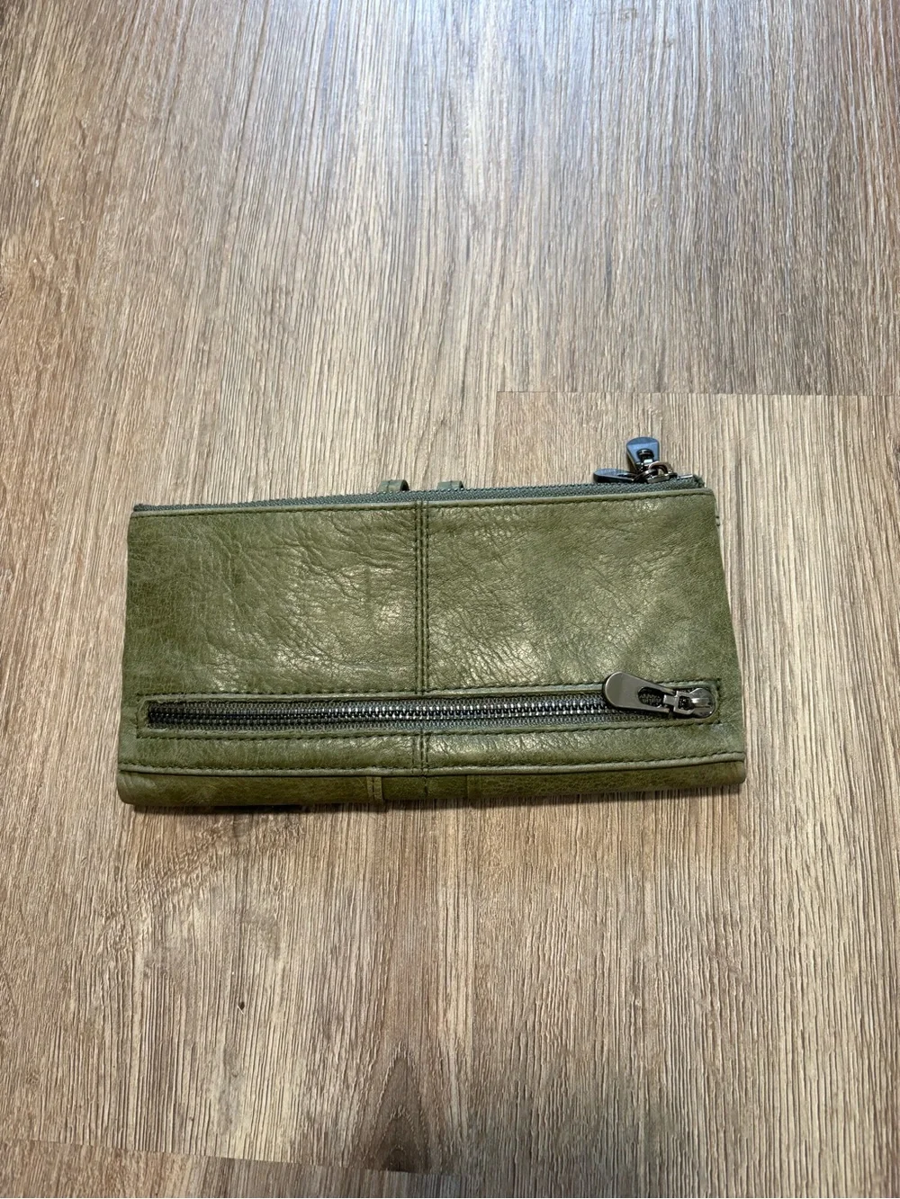 Roulens Green Leather Bifold Wallet
